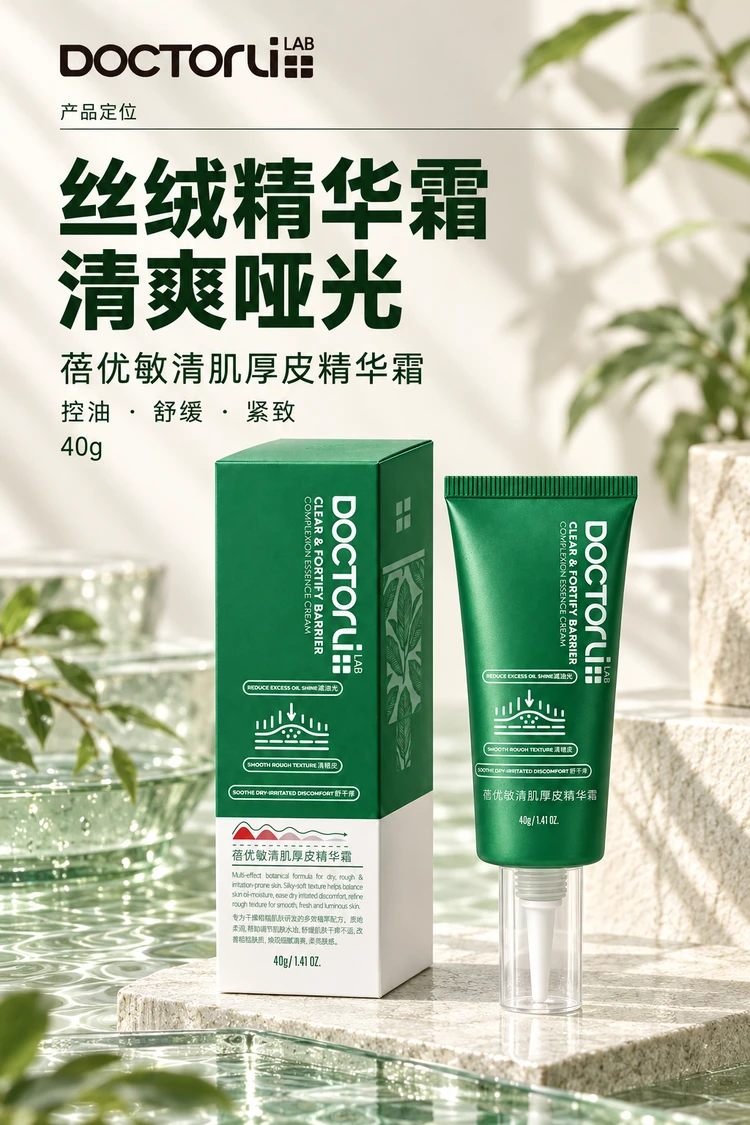BEIYOUMIN Clear & Fortify Cream — Velvety cream with a fresh matte feel. Oil control, soothing and firming care. 40 g.