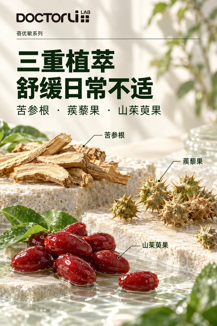 BEIYOUMIN Clear & Fortify Emulsion — Sophora root, Tribulus fruit and Cornus fruit extracts.