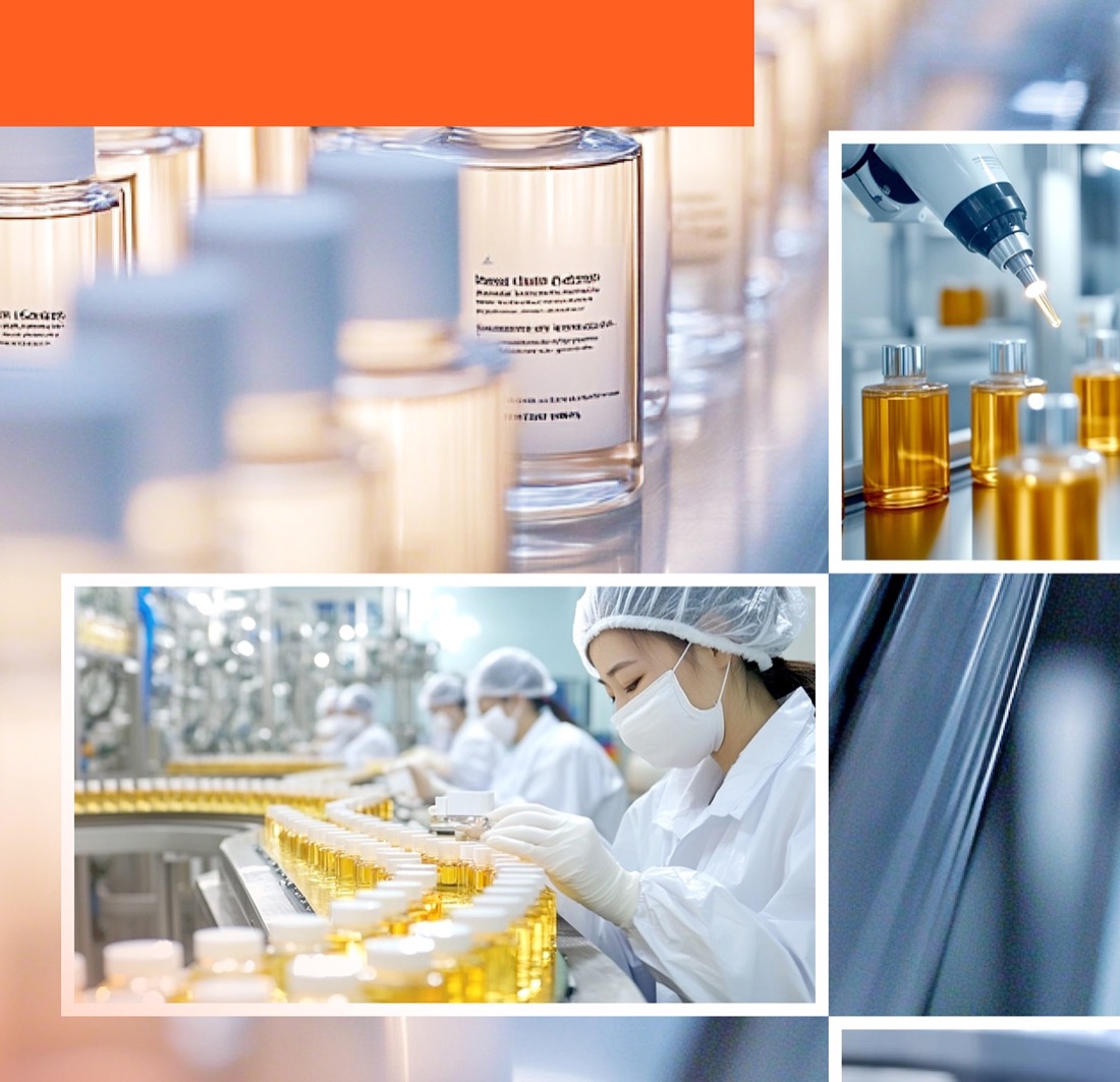 Skincare production line and filling